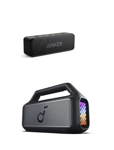 Soundcore 2 & Soundcore Boom 2 Outdoor Speaker, 80W, Subwoofer, BassUp 2.0, 24H Playtime,…