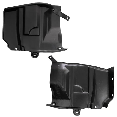 Image of TRQ Front Driver & Passenger Side Engine Splash Shield Compatible with 2009-2014 Nissan Maxima NI1250141 NI1251141