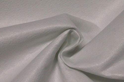  Russo Tessuti Pezza Rotolo 10 Metri Panno Lenci PannoLenci 1mm Decorazioni Lavoretti Offerta-2 Bianco