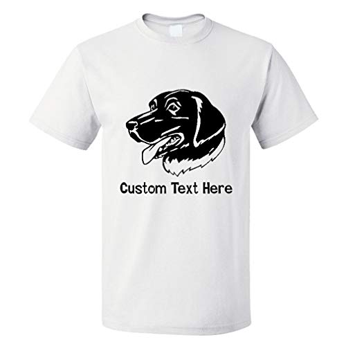 Custom Funny Graphic T Shirts for Men Stabyhoun Head Black Cotton Top White Personalized Text Here 2X Large