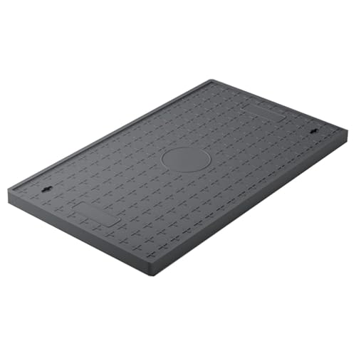 JIAOCKJIAO Tapa de Alcantarilla, Tapa de Inspección Invisible Integrada y Marco, Tapa de Tanque Séptico para Patio, Tapa de Tanque de Aguas Residuales de Resina Compuesta(50x80cm/19.6x31.4in)