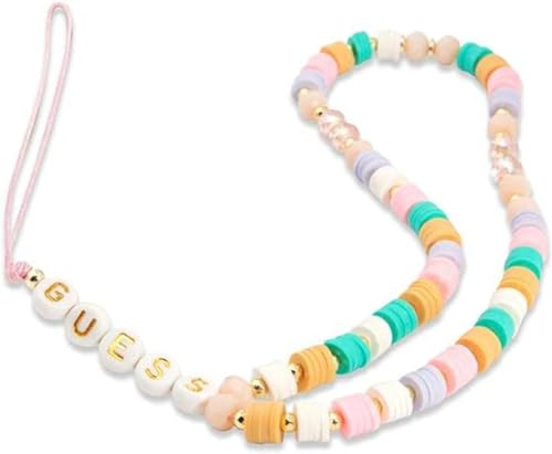 GUESS Gustflwp Heishi Bracelet de perles pour téléphone portable Rose X Métal Agate X Métal Agate X
