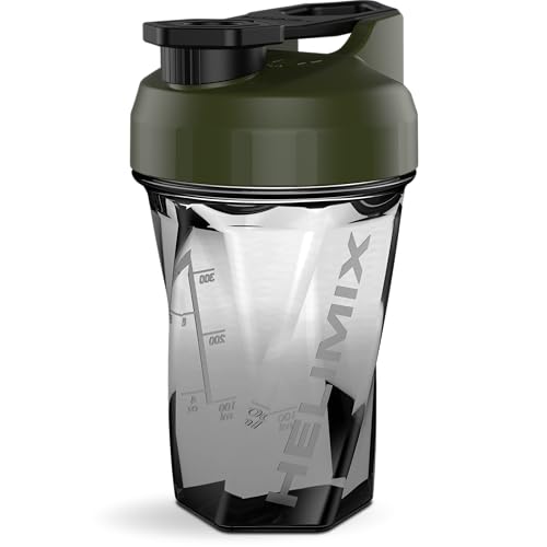 Helimix 1.5 Vortex Blender Shaker Bottle 20oz | No Blending Ball or Whisk | USA Made | Portable Pre Workout Whey Protein Drink Shaker Cup | Mixes Cocktails Smoothies Shakes | Dishwasher Safe
