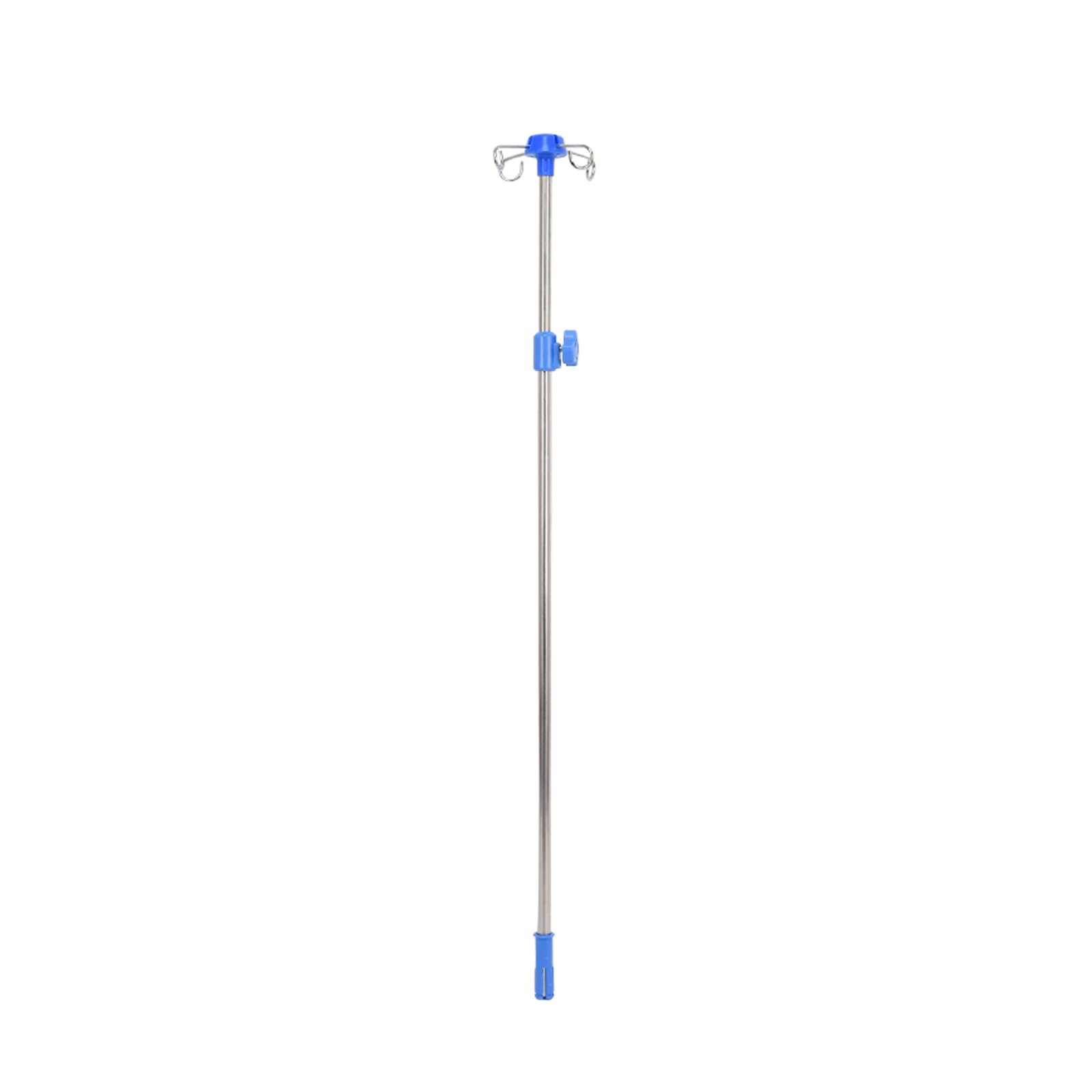 Asta per Flebo Supporto portaflebo in Acciaio Inossidabile con 4 Ganci, Altezza Regolabile da 35'' a 63'', Presa per Letto, Asta portaflebo telescopica per Letto di Cura, 16mm-19mm Clinica