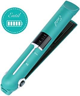 Cordless Hair Straightener, Mini Flat Iron - with 3/4 Ceramic Plates, Dual Voltage, Digital Controls, Automatic Turn off, Portable, Travel