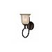 Lumenno Lighting 1001-00-01 Wall Sconce with Hand Painted Tea Stained Glass Shade, Bronze Finish