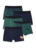 VERTBAUDET Lot 5 Boxers Enfant Garçon Jungle Vert Anglais 6A