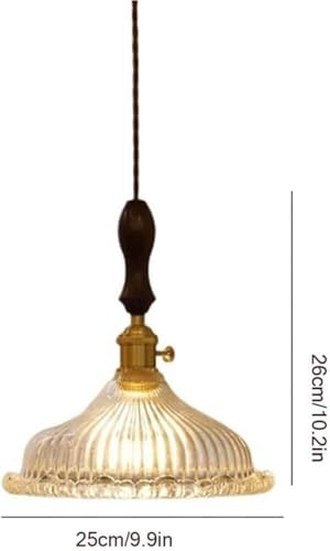 Lámpara de latón retro de lujo nórdico y nogal para iluminación de restaurante 4