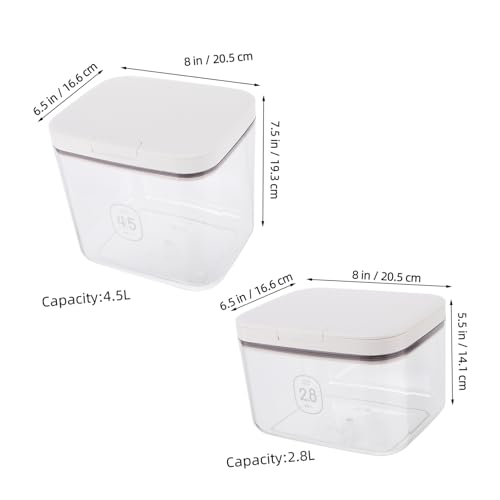 GRADENEVE 2pcs Airtight Flour Container Rice Storage Bin Baking Storage Containers for Kitchen Pantry - Image 3