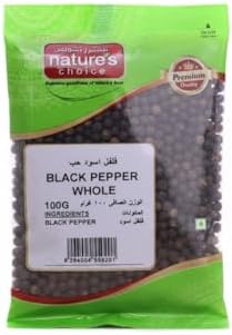 Natures Choice Black Pepper Whole 100g