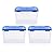 IRIS USA 3Pack 74qt WEATHERPRO Airtight Plastic Storage Bin with Lid and Seal and Secure Latching Buckles