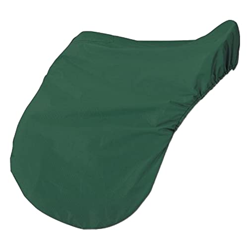 Jeffers English Horse Saddle Cover – Nylon Saddle Bag for English Saddles, Lightweight Stable Storage, Dust Protection, Equestrian Tack Organizer for Barn, Travel, Trailer, or Tack Use, Hunter Green