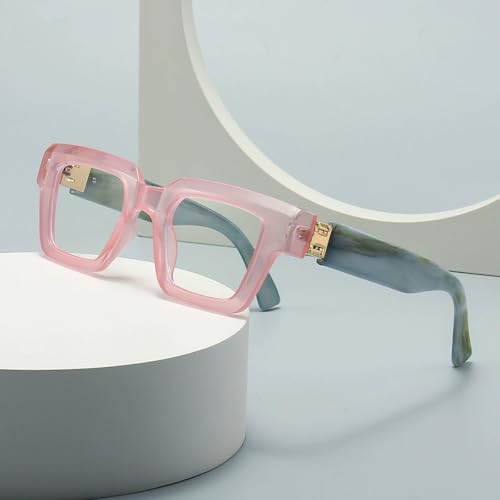 Image of Style Reading Glasses for Women Men, Fashion Square Blue Light Blocking Readers L05
