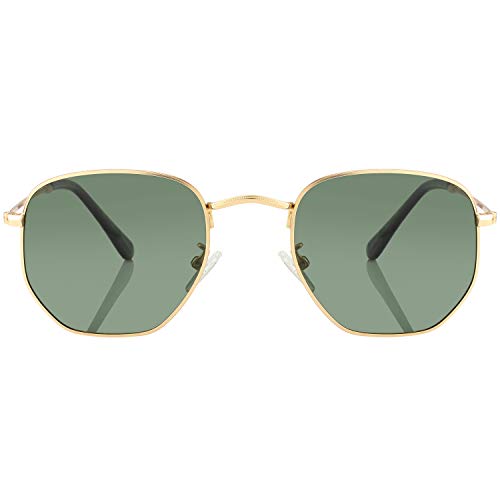 Image of Kursan Small Round Metal Polarized Sunglasses for Men Women Mirrored Lens Classic Circle Sun Glasses