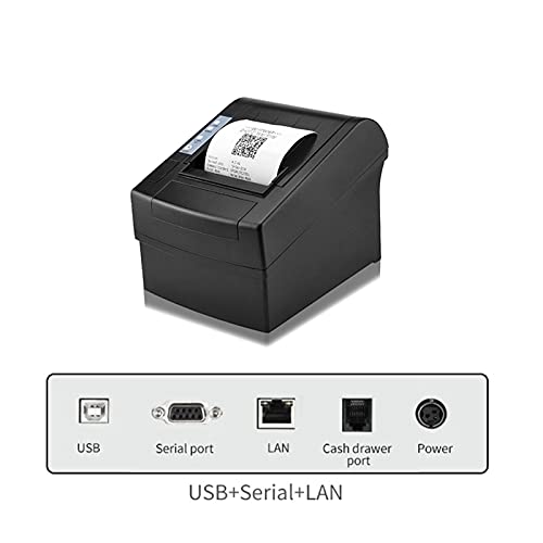 Image of Receipt Bill Printer 3inch 80mm Automatic 300mm /s Pos Tickets Printer USB Serial LAN Parallel Thermal Printer(USB Serial Network)