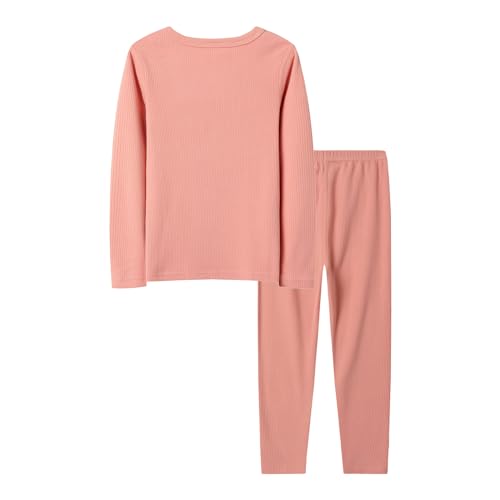 LittleSpring Unisex Kids Pajama Set Soft Long Sleeve Thermal Underwear 2-Piece2