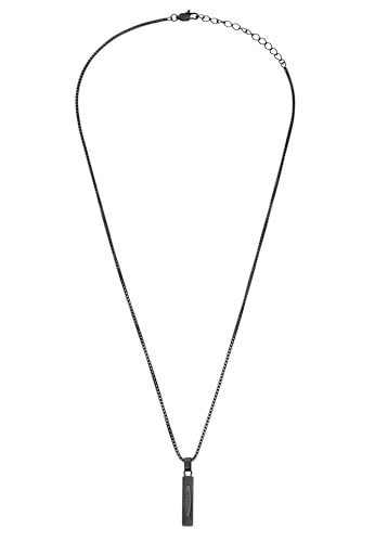Breil, Collezione Urbancore, Collana Uomo in Acciaio con Pendente Rettangolare in Acciaio Lucido e Intaglio Esagonale, Chiusura a...