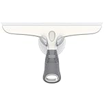 MR.SIGA Multi-Purpose Squeegee for Window, Glass, Shower Door, Car, Heavy Duty Window Scrubber, Suction Hook Included, 10 inch, White & Gray
