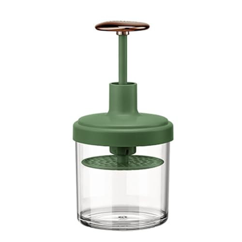 洗顔用泡立て器 プッシュタイプ ふんわり クリーム 泡立て器 固形石鹸 洗顔石鹸 簡単 ポータブル きめ細かなマイクロバブル シャワー 風呂 顔 シャンプー便利 使いやすい 家庭用 業務用 (グリーン)