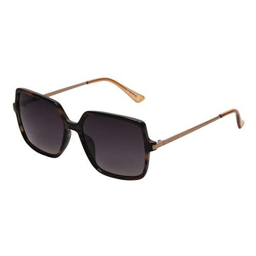 Nine West Women's Kira Sunglasses Square, Brown, 55mm