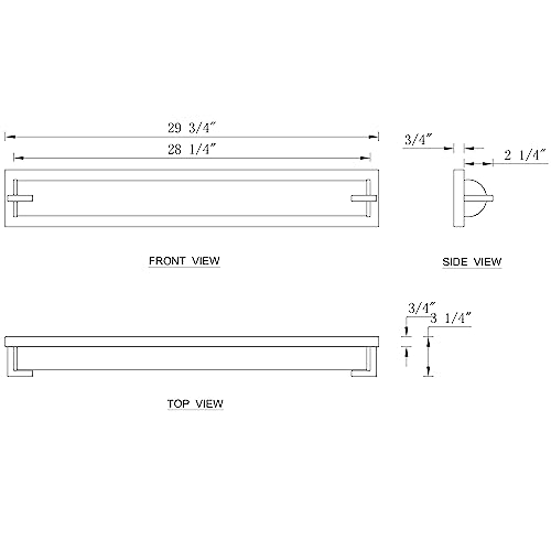 Image of LED Vanity Light Bar, 29.75 in. Dimmable Bathroom Light Fixture Over Mirror, 24W Bathroom Wall Sconce Vanity Lighting, Oil Rubbed Bronze Bath Wall Lamp, Warm White 3000K, ETL Listed