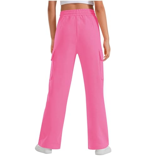 Girls Sweatpants Cargo Pants High Waisted Baggy Trousers Athletic Joggers Wide Leg Track Pants Cargo Sweatpants with Pockets2