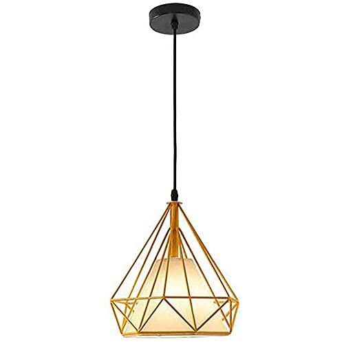 Lámpara de techo ajustable dorada CNCNSH con diseño de diamante minimalista