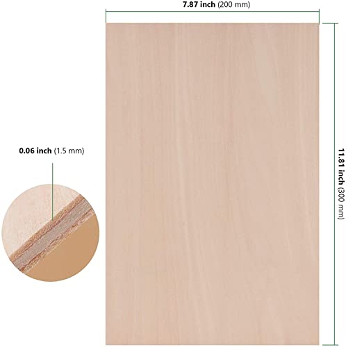 HAKZEON 15 PCS 300 x 200 x 1.5mm Balsa Wood Sheets - Image 2