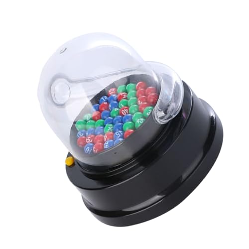 NOLITOY Máquina Eléctrica para Elegir Números Suerte Selector de Bolas de Lotería 1-49 en Tres Colores Juego de Bingo Portátil para Fiestas y Sorteos sin Batería