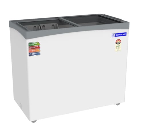 Image of Blue Star GT5-230NP 215 Liters Glass Top Deep Freezer with Sliding Door (White)