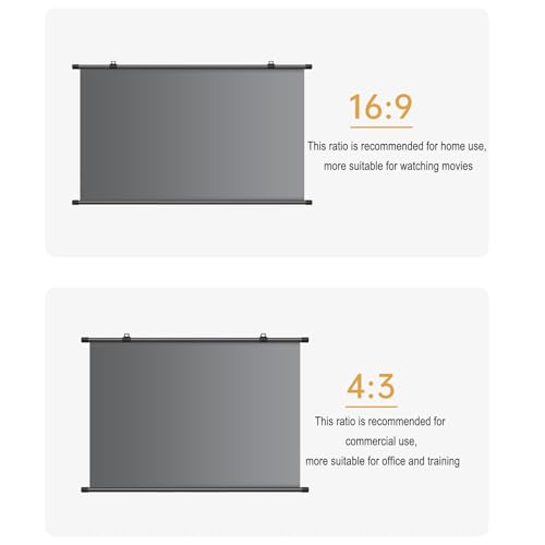 Pantalla Manual Retráctil para Proyector 60''/72'' miniatura 3