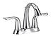 Delta Lahara Centerset Chrome Bathroom Faucet, 4 Inch 3 Hole Bathroom Sink Faucet for Vanity, Metal Push-Pop Drain Assembly, Chrome 2538-MPU-DST