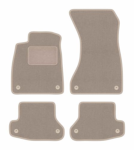 Tapis de voiture Audi A5 confort en velours beige pour vos trajets