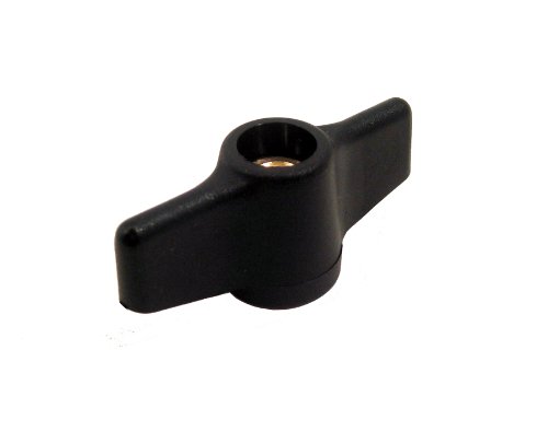 Glass-Filled Nylon Wing Nut, Black, Right Hand Threads, Tapped Through, Class 6H M6-1.0 Threads, 14mm Width Across Flats, 18mm Height image 2