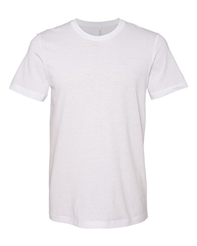 Bella+Canvas Unisex Jersey Short Sleeve Tee, Solid Wht Blend, Medium