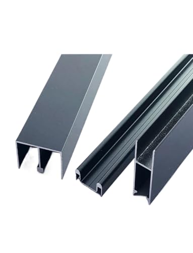 Rieles de vidrio de 5 mm para transformar librerías y vitrinas de salón con puertas corredizas