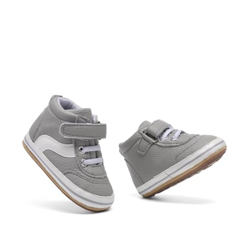 Image of Clowora Baby Boys Girls Shoes Non-Slip Rubber Sole Sneakers Infant First Walking Toddler Crib Shoes Newborn Loafers Flats.