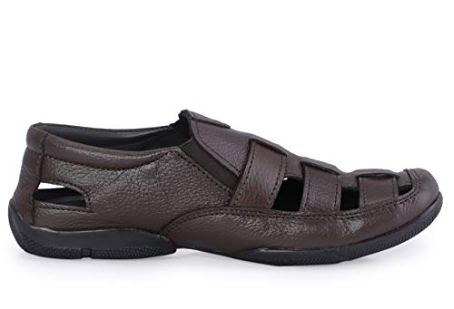 Image of Lazard Khadim's Men Brown Casual Slip-On Sandal - UK 7
