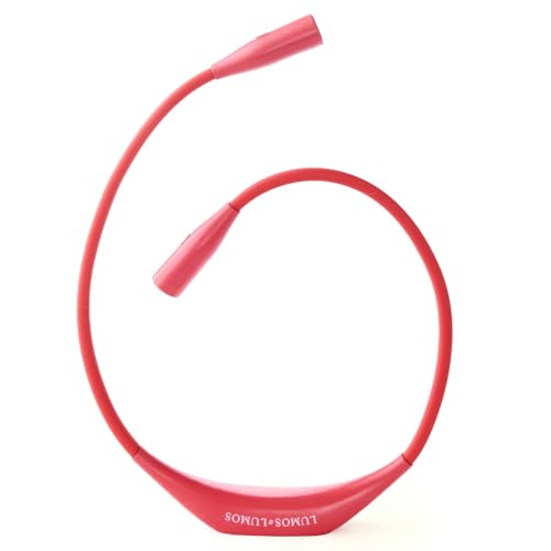 Image of Lumos Knitting Light, Crafter Light Around Neck for Knitters and Crocheters, 3 Colors & Adjustable Brightness. Portable, Wearable, Rechargeable&Long Lasting (Red)