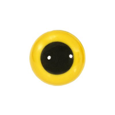 CalCastle CraftAnimal Eyes with Black Centers & Metal Washers 15mm Yellow 8pcs/pkg