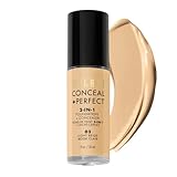 Milani Conceal + Perfect 2-in-1 Foundation + Concealer - Light Beige (1 Fl. Oz.) Cruelty-Free Liquid Foundation - Cover Under-Eye Circles, Blemishes & Skin Discoloration for a Flawless Complexion