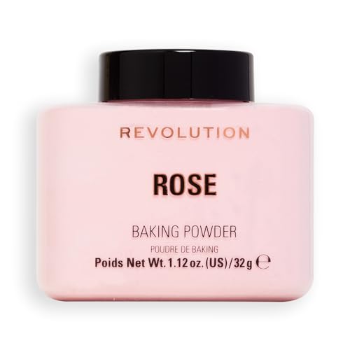 Revolution Beauty London Revolution, Loose Baking Powder, Makeup Setting Powder, Long-Lasting Coverage, Mattifies & Reduces Shine, Banana Deep, 1.12 oz