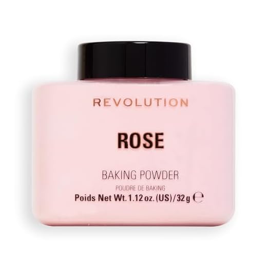 Revolution Beauty London, Loose Baking Powder, Prolongs Makeup Wear, Brightening Setting Powder, For All Skin Tones, Rose, 32g