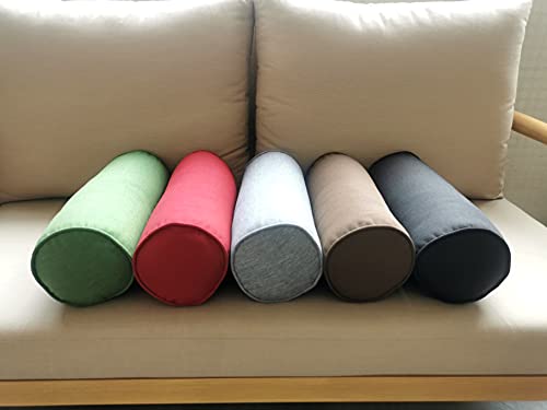 Cozplen Indoor/Outdoor Bolster Pillows, 16X6 Inches Solid Round Lumbar Cylinder Throw Pillows For Outdoor Furnitures thumb #6