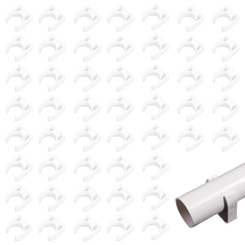 50 Pièces 20mm Tuyau Clips Set,Support en U pour tuyau en PPR,Tube Irl 20mm,Clip de Tuyau pour Fixation des Tuyaux d'eau, Gaz, Plastique, Tuyau Clips pour Ateliers, Chantiers (Gris)