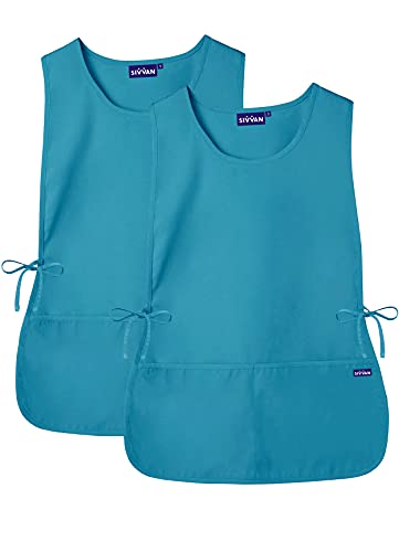 SIVVAN Unisex Apron - Cobbler Apron 2-Pack - S87002 - Teal Blue - R