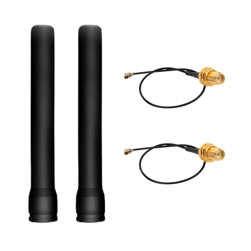 2 Pack Meshtastic Long Range 915MHz LoRa Antenna 3dBi Gain Omni Indoor SMA Male Connector for ESP32 LoRa V3&V4 Development Board&915MHz LoRa Module + IPEX Antenna Extension Cable