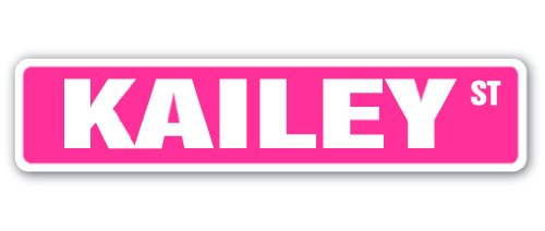 KAILEY Street Sign Childrens Name Room Sign | Indoor/Outdoor |  36" Wide Plastic Sign
