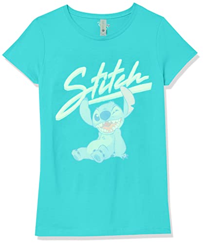 T-shirt Stitch Disney pour fille à manches courtes et col rond