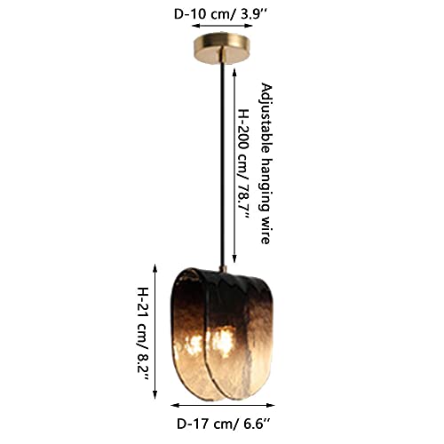 Lustre postmoderne en verre dégradé de haute qualité créative